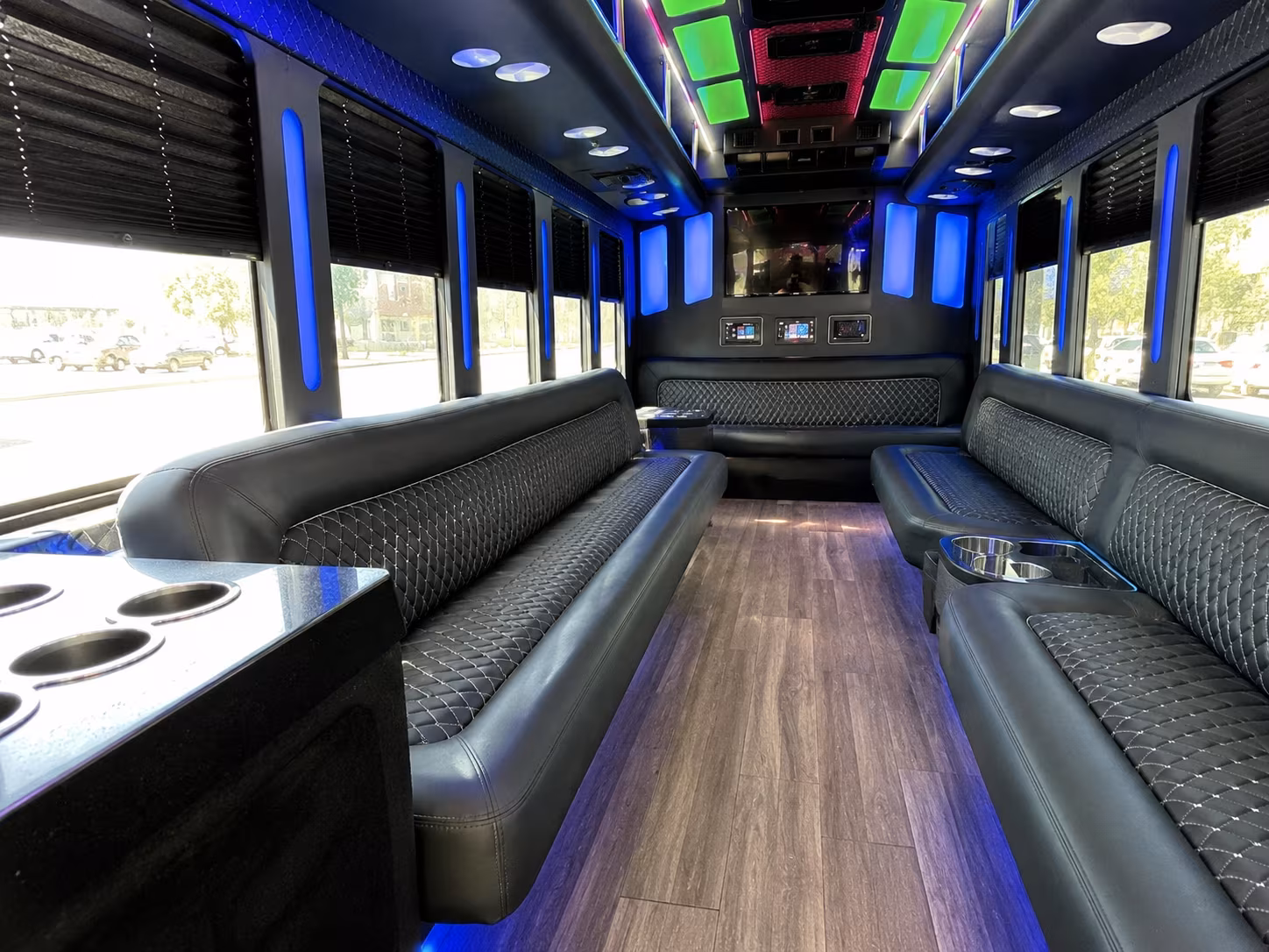 methuen 15 passenger party bus inside