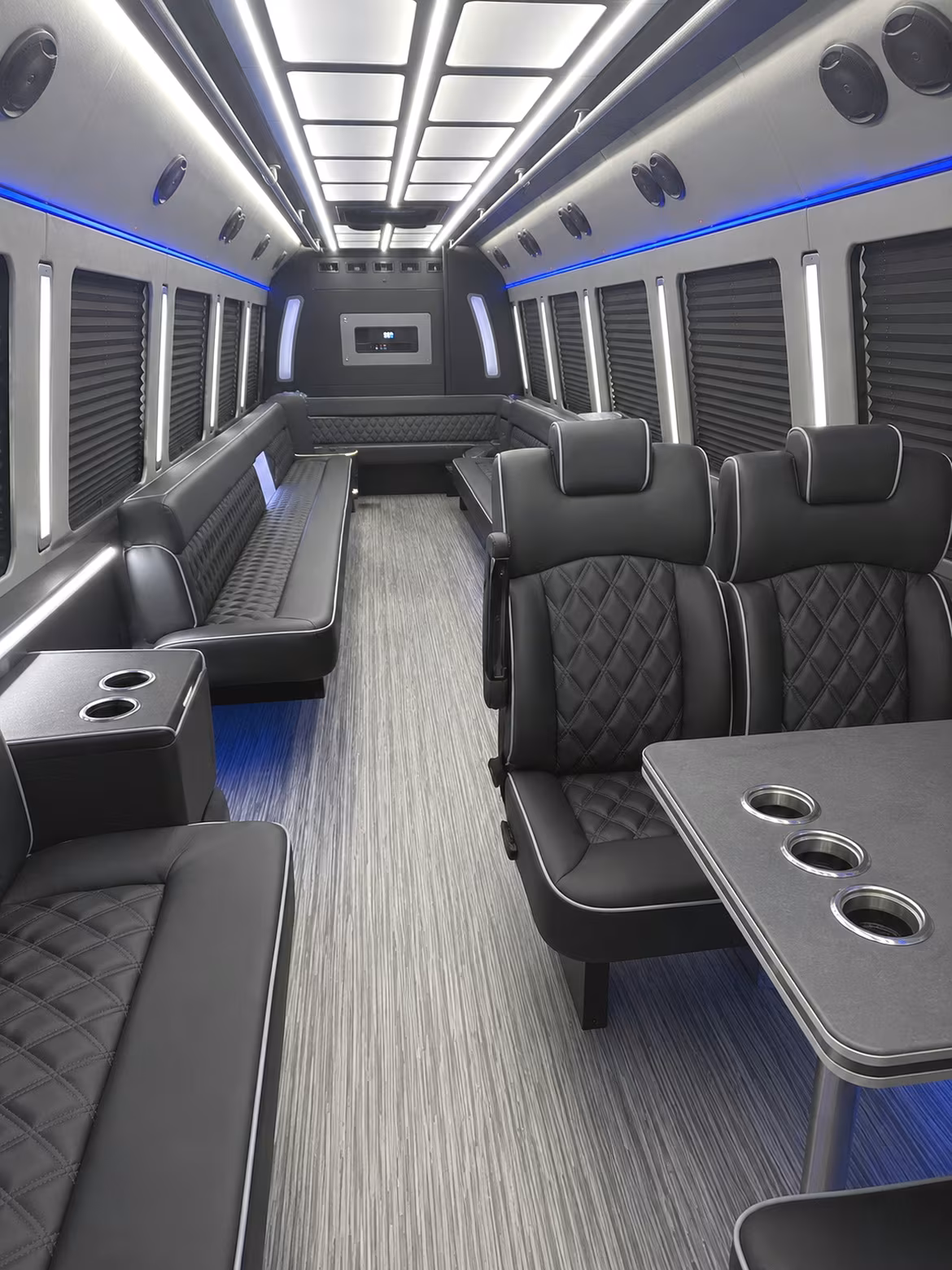 methuen 25 passenger party bus inside