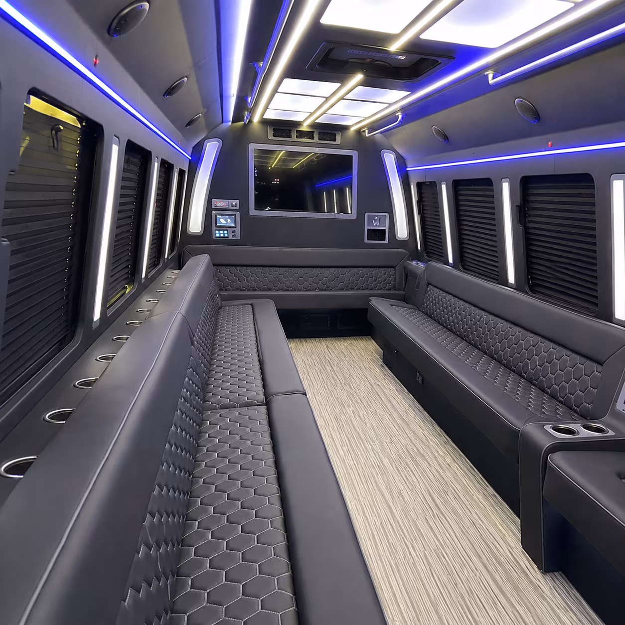 methuen 40 passenger party bus inside